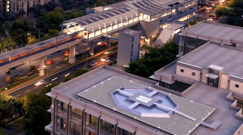 Aeroberm vertipad deployment site context